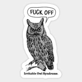 Fuck off Owl Sticker